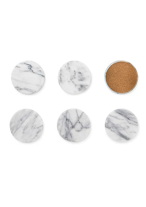 Fox Run White Marble Coaster S/6 3 Fox Run White Marble Coaster S/6