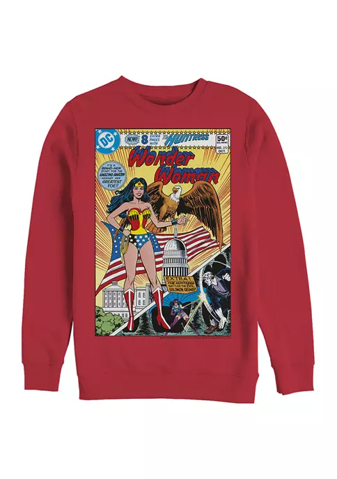 Wonder Woman™ Comic Graphic Crew Fleece Sweatshirt 6 Wonder Woman™ Comic Graphic Crew Fleece Sweatshirt - Image 4