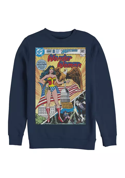 Wonder Woman™ Comic Graphic Crew Fleece Sweatshirt 7 Wonder Woman™ Comic Graphic Crew Fleece Sweatshirt - Image 5