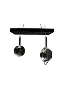 Fox Run Pot Rack Rect. Black-12 Hooks
