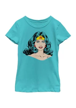 Wonder Woman™ Girls 4-6x Just Big Face Graphic T-Shirt