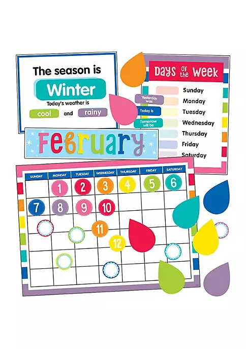 Carson Dellosa Publishing LLC CD-110414 Hello Sunshine Calendar Bulletin Board Set 4 Carson Dellosa Publishing LLC CD-110414 Hello Sunshine Calendar Bulletin Board Set - Image 2