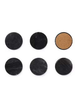 Fox Run Black Marble Coaster S/6 -Fox Run Kitchenware Shop Belk 67