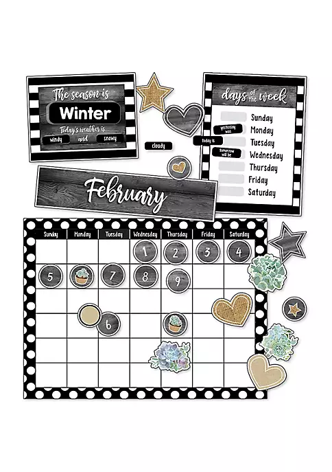 Carson Dellosa Publishing LLC CD-110409 Simply Stylish Calendar Bulletin Board Set 3 Carson Dellosa Publishing LLC CD-110409 Simply Stylish Calendar Bulletin Board Set