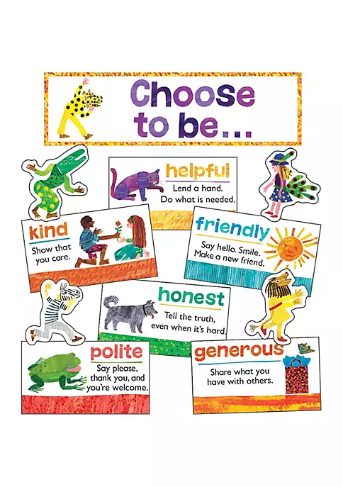 Carson Dellosa Publishing LLC CD-110460 The World of Eric Carle Positive Character Traits Mini Bulletin Board Set - 15 Piece - Multi Color 3 Carson Dellosa Publishing LLC CD-110460 The World of Eric Carle Positive Character Traits Mini Bulletin Board Set - 15 Piece - Multi Color