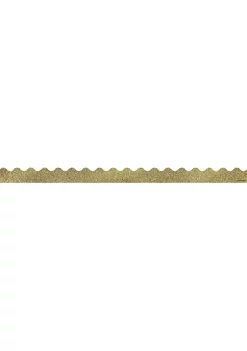 Fox Run Kitchenware Shop 27 Carson Dellosa Publishing LLC 2003842 3 ft. x 2.25 in. Scalloped Borders, Gold Glitter - 13 Strips