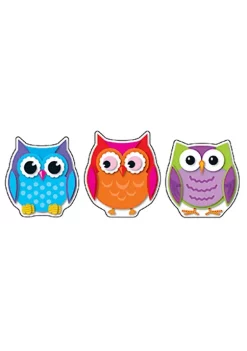 Carson Dellosa Publishing LLC CD-120107 Colorful Owls Cut Outs 36Ct