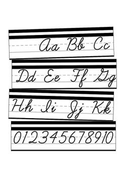 Carson Dellosa Publishing LLC CD-110411 Alphabet Line Cursive Mini Bulletin Board Set