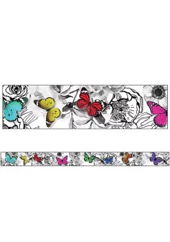 Carson Dellosa Publishing LLC CD-108365 Butterflies Straight Borders